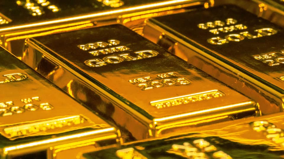 Bullion bars in daylight